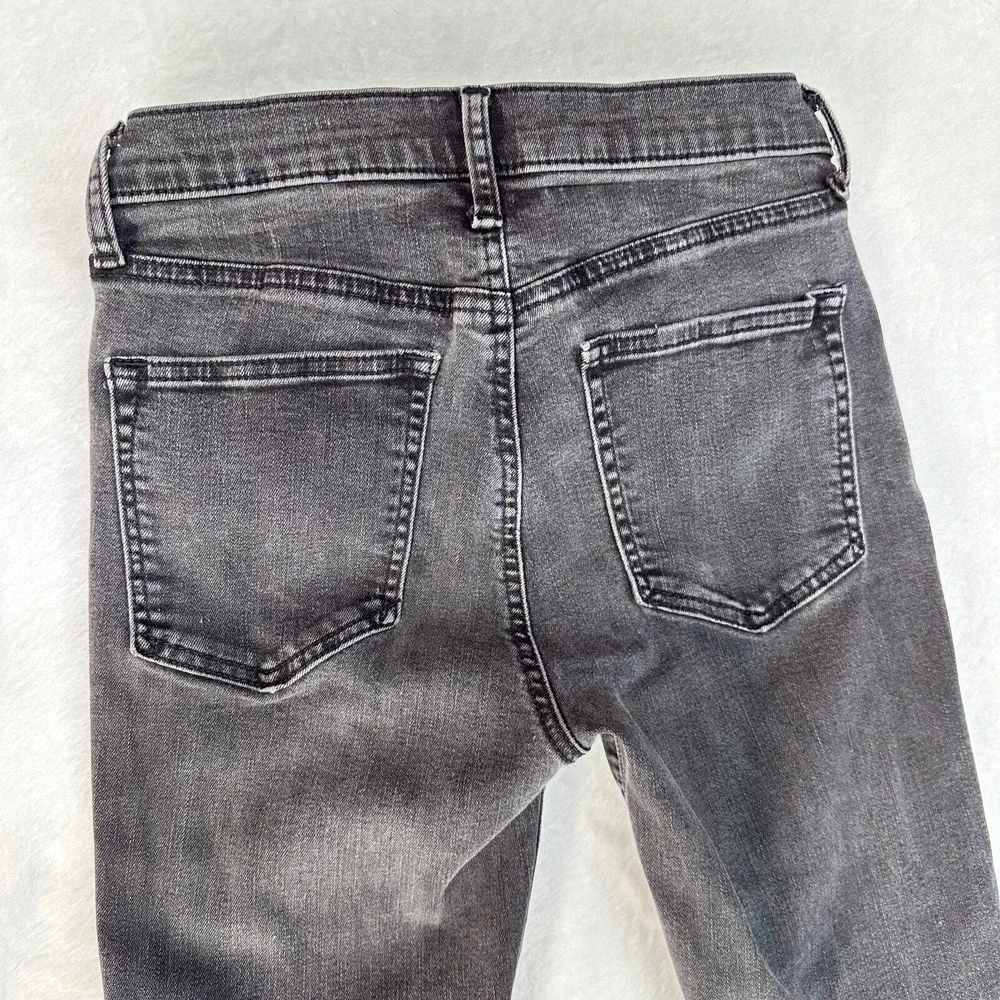 GAP Girls 26R (26x27) Black Denim True Skinny Mid-Rise Jeans Stretchy Kids XL‎